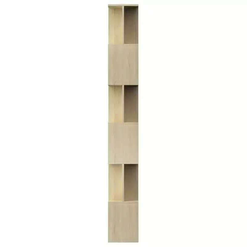 vidaXL Book Cabinet Sonoma oak Engineered wood 31.5 x 9.4 x 75.6 in