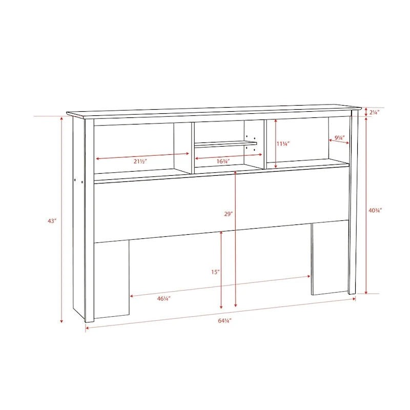 Monterey Full/Queen Bookcase Headboard