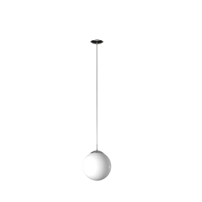 Eglo Rondo 1-light 60-watt Pendant with Matte Nickle Finish and Opal Glass