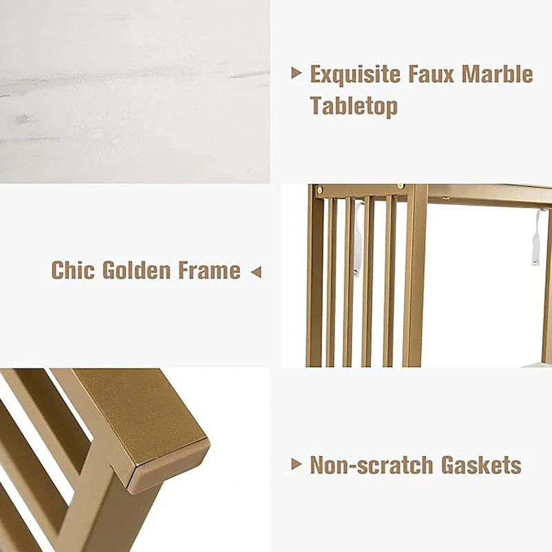 48 Living Room 2-tier Console Table Modern Entryway Hallway Table