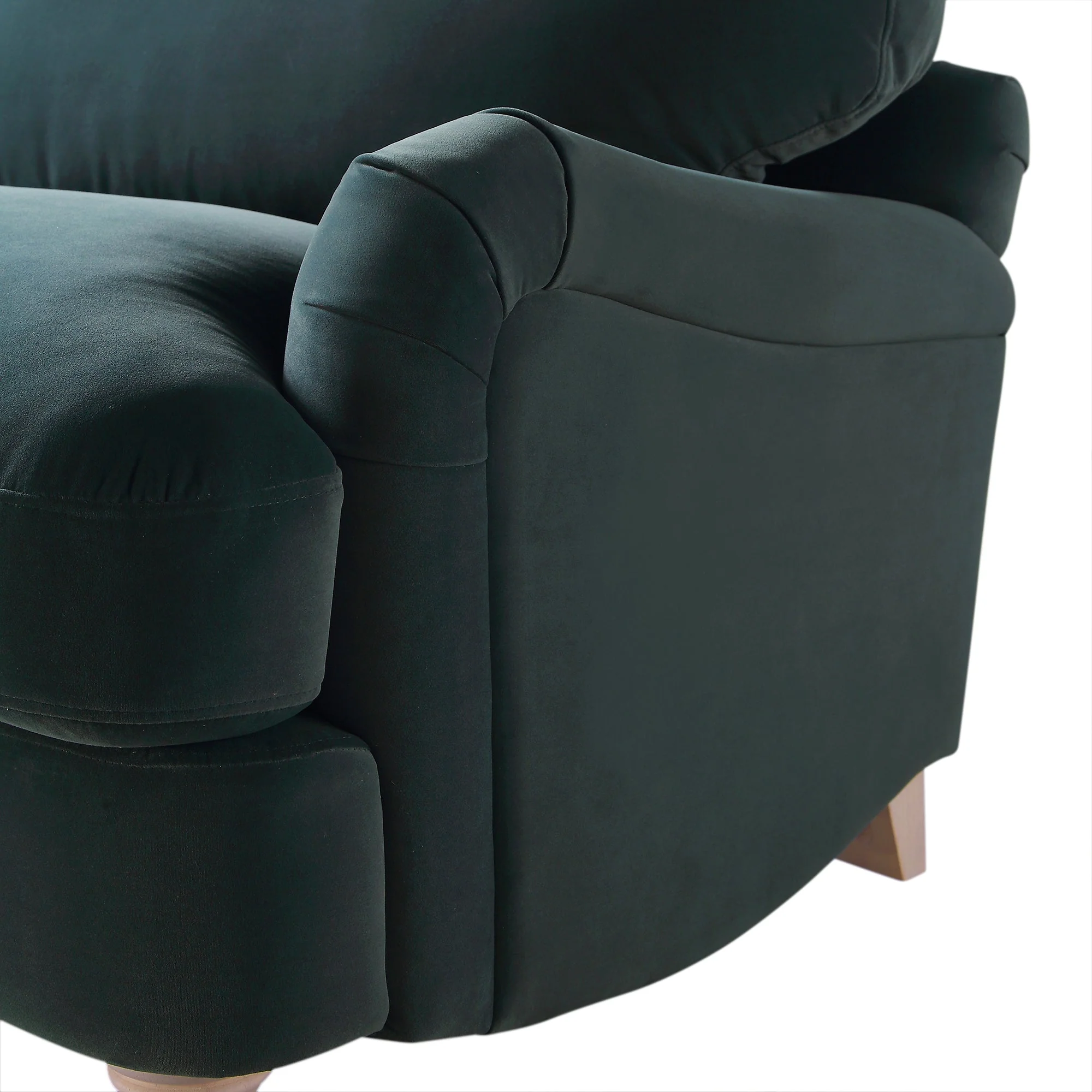 Aegean Blue Velvet Sofa, Loveseat