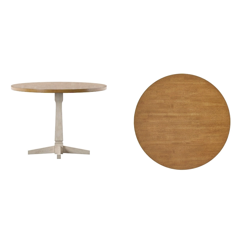 Ronda Round Two-Tone Dining Table