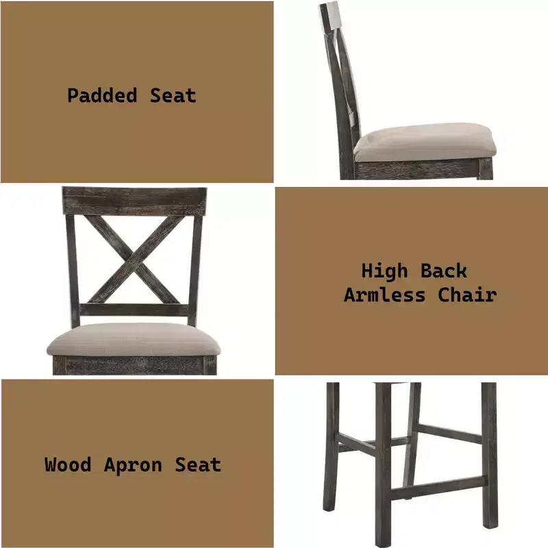 Christopher Knight Home Sinclair 60 Wood 7 Piece Rectangle Dining Table Set With 6 Upholstered Chairs