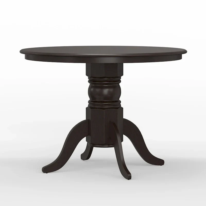 Natural Wood Round Pedestal Dining Table - 42