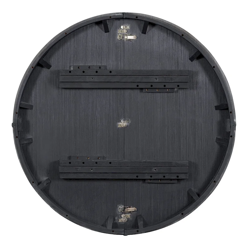 5-Piece Dining Set Extendable Round Table and 4 Upholstered Chairs Farmhouse Dining Set