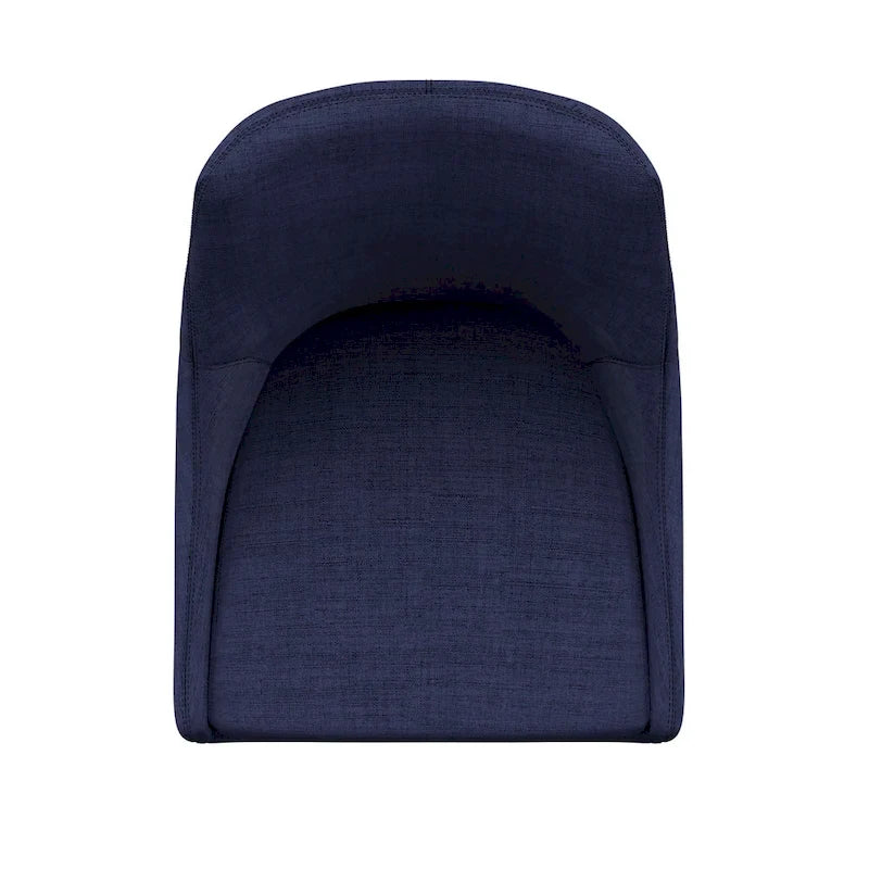 Dark Grey / Grey / Blue / Red Linen Barrel Back Counter Stool, Set of 2
