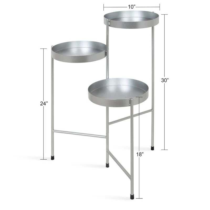 Kate and Laurel Finn Metal 3-tier Modern Plant Stand - 16x21x30