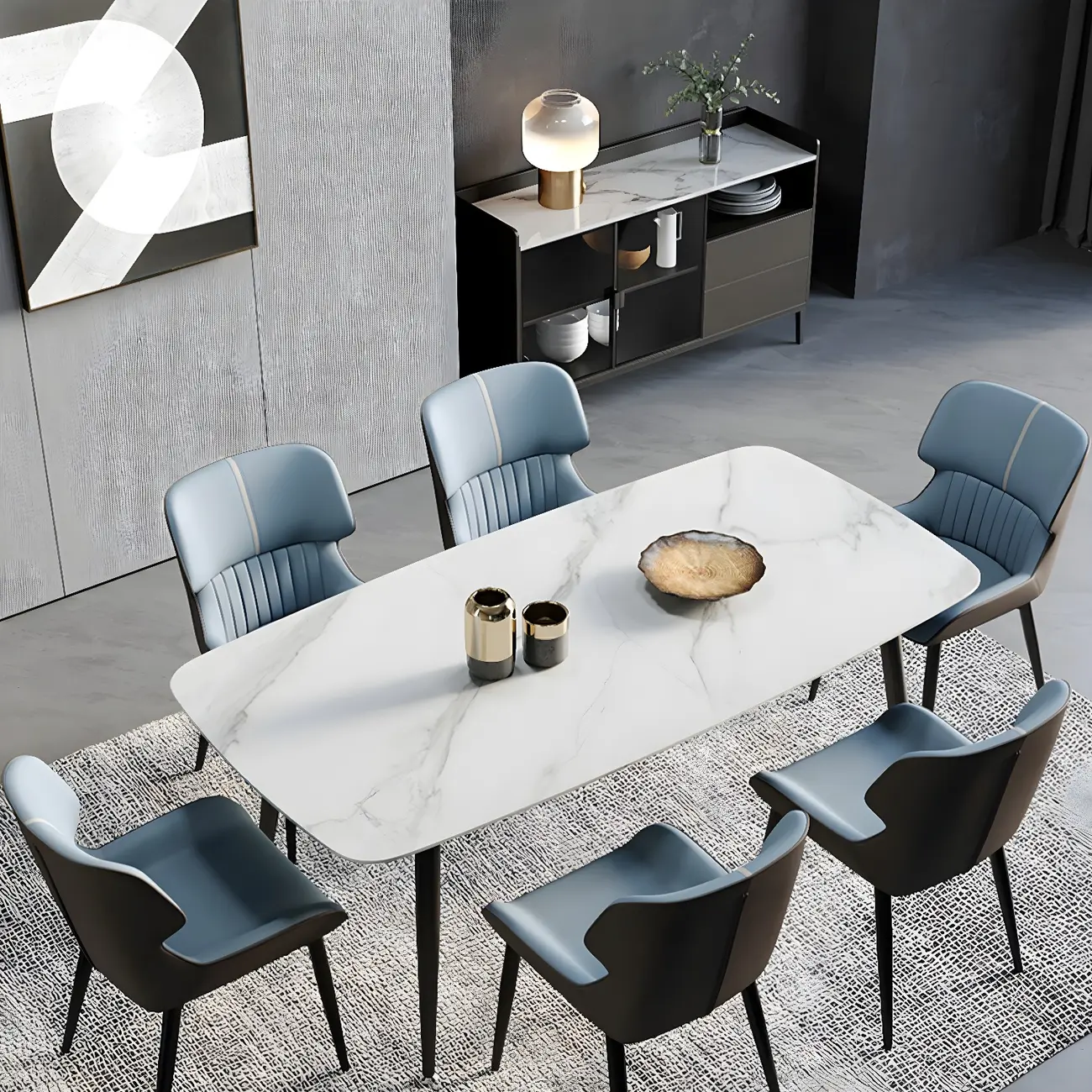 Leather Low Solid Back Armless Dining Side Chair