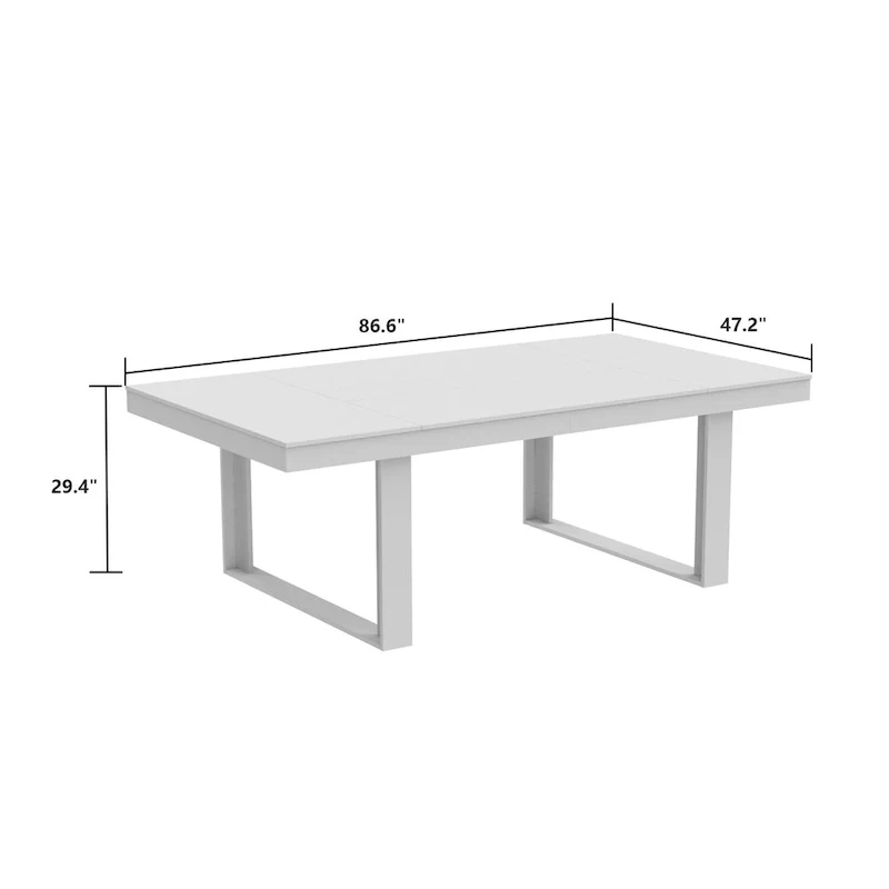 Modern Office Conference Meeting Room Table, 86.6X47.2 Computer Desk