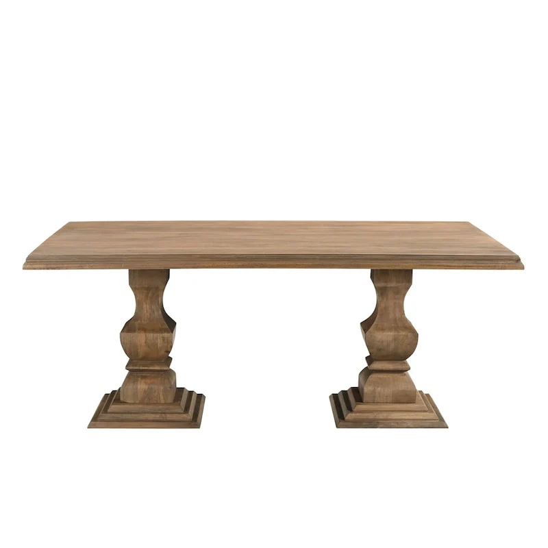 Willow Solid Wood Double Pedestal Dining Table