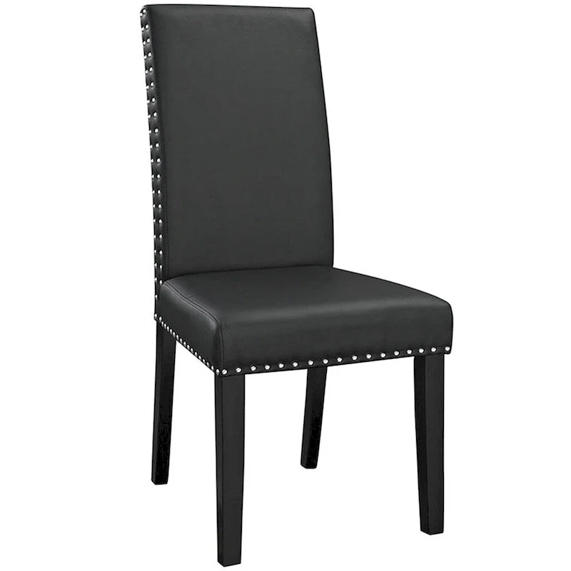 Nailhead Trim Black Parson Dining Chair