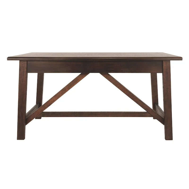 Baldridge Rustic Brown Home Office Large Leg Desk
