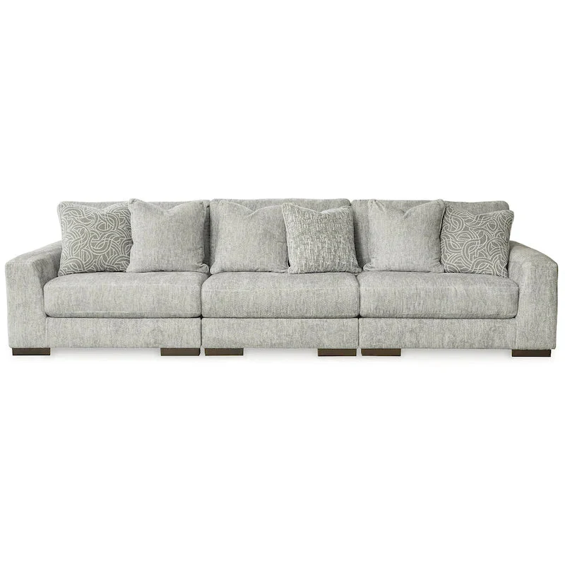 Signature Design by Ashley Regent Park Pewter 3-Piece Sofa - 137W x 44D x 39H