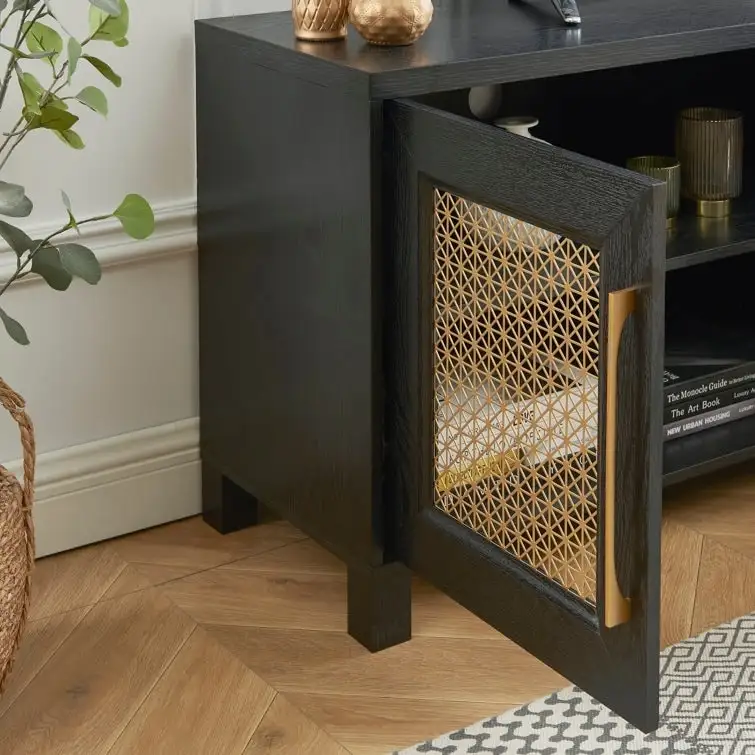 69.5 Wood TV Stand Media Console Entertainment Center