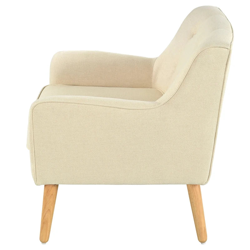 Mid-Century Modern Tufted Armchair