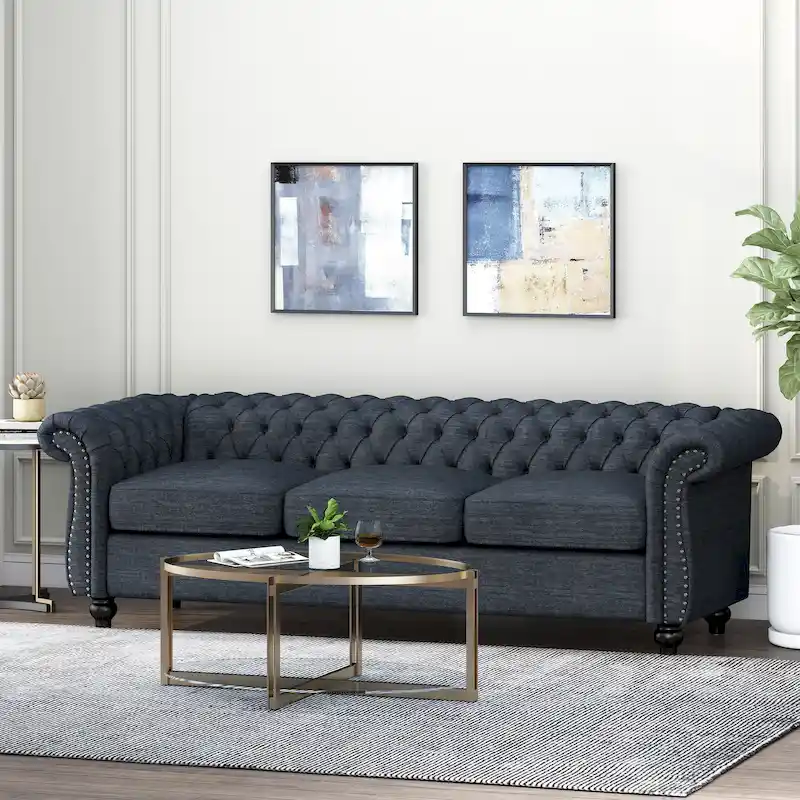 Tufted Chesterfield 3-Seat Sofa