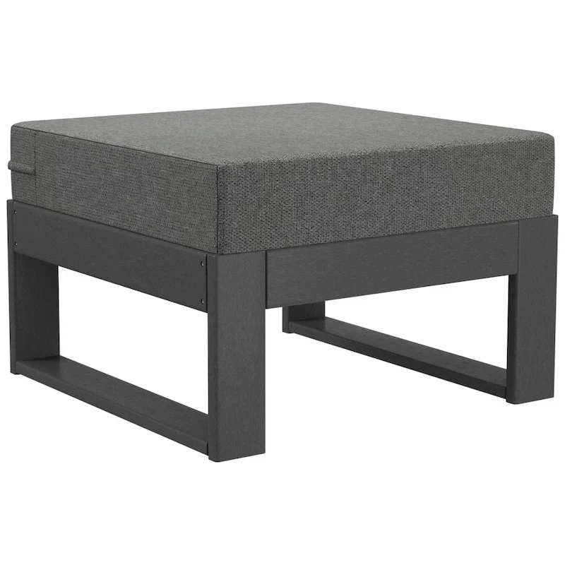 Polytrends Endless Patio Deep Seating Ottoman with Gray Frame