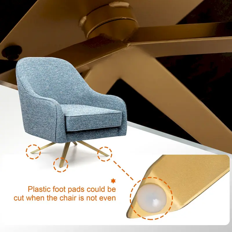 Swivel Club Chair PU Leather Leisure Armchair Upholstered Accent Chair