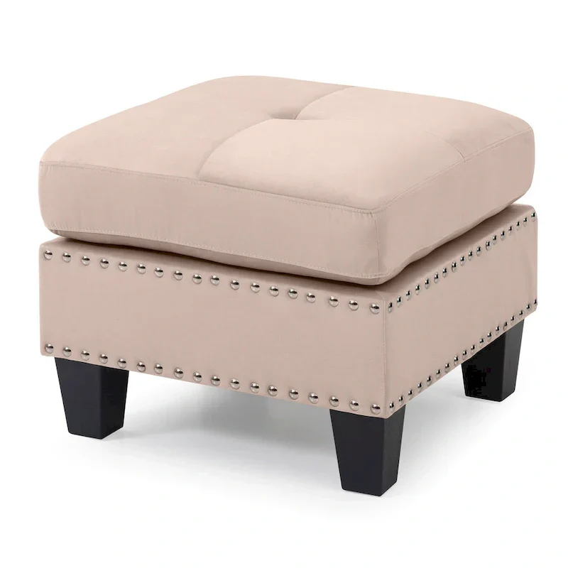 Copper Grove Meharrize Tufted Velvet Ottoman