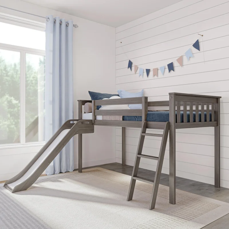 Classic Twin-Size Low Loft with Easy Slide