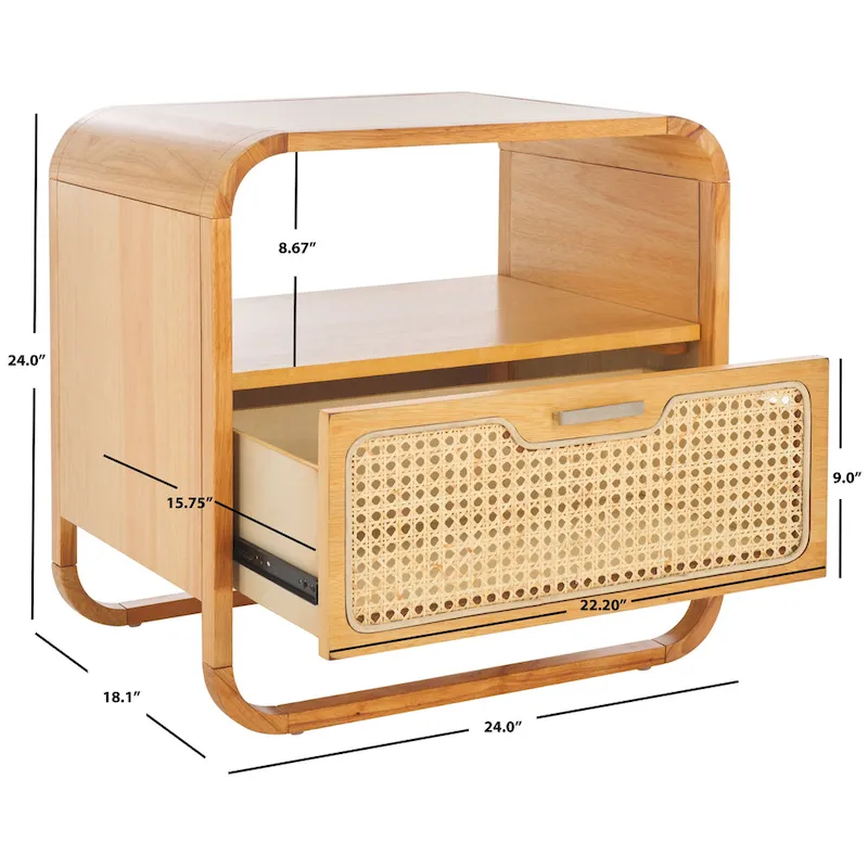 SAFAVIEH Yamilex 1-Drawer Nightstand (Fully Assembled)