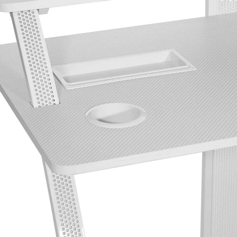 Code 30 Battlestation Gaming Desk in White Finish