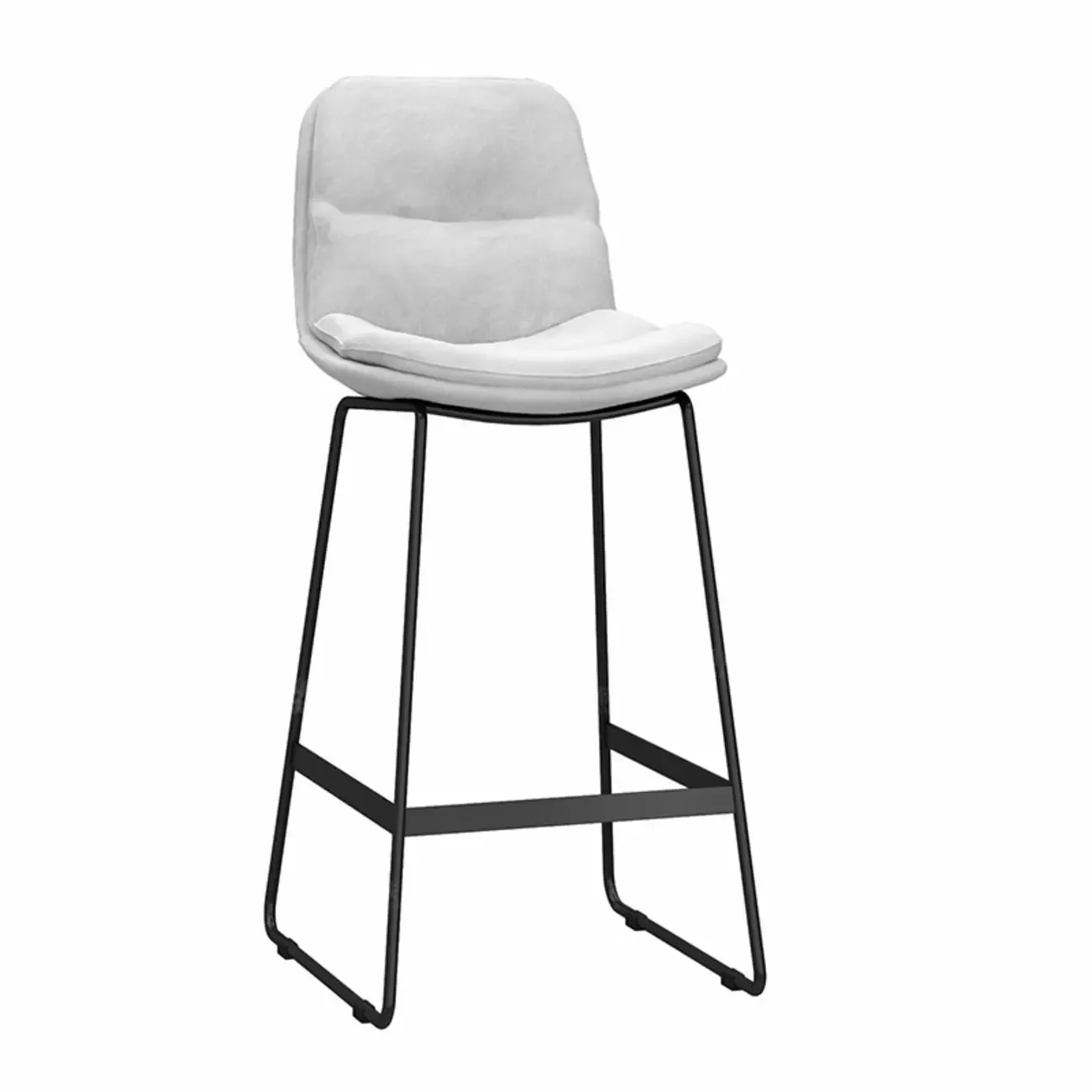 Glam Sled Upholstered Fabric Counter Height Bar Stools