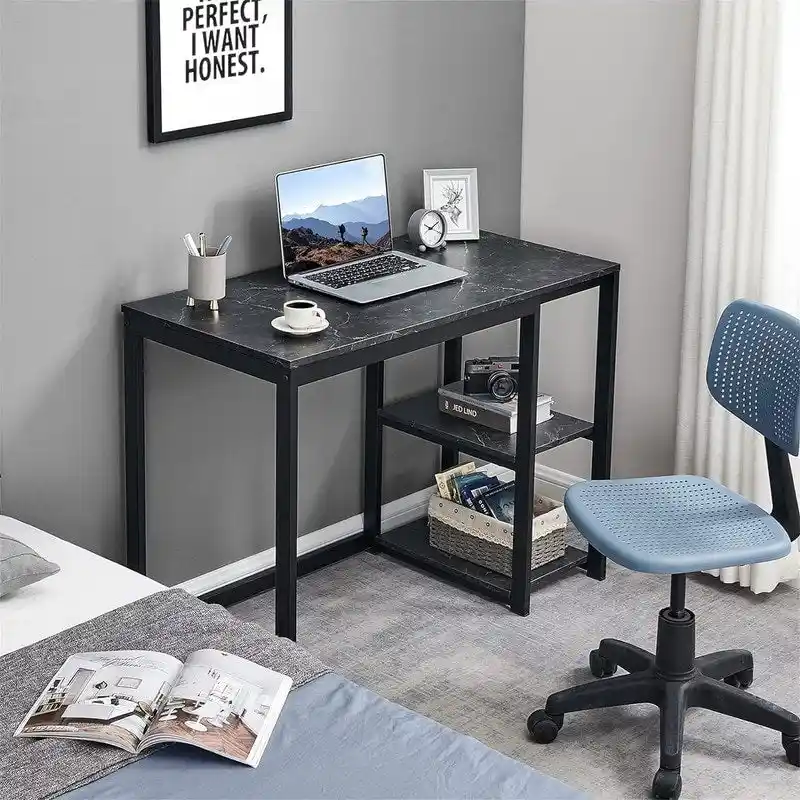 Computer Desk with 2-Tier Shelves - 40 Inch