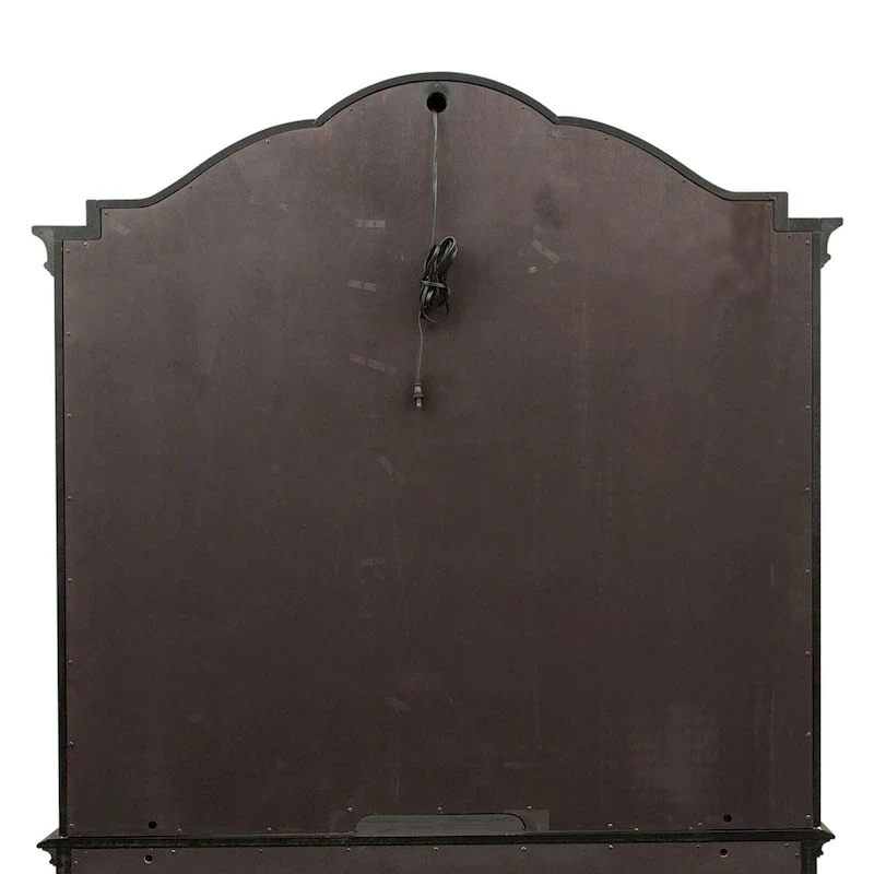 Chesapeake Wire Brushed Antique Black Credenza Hutch