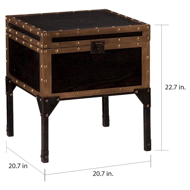 SEI Furniture Azul Antique Trunk Side Table