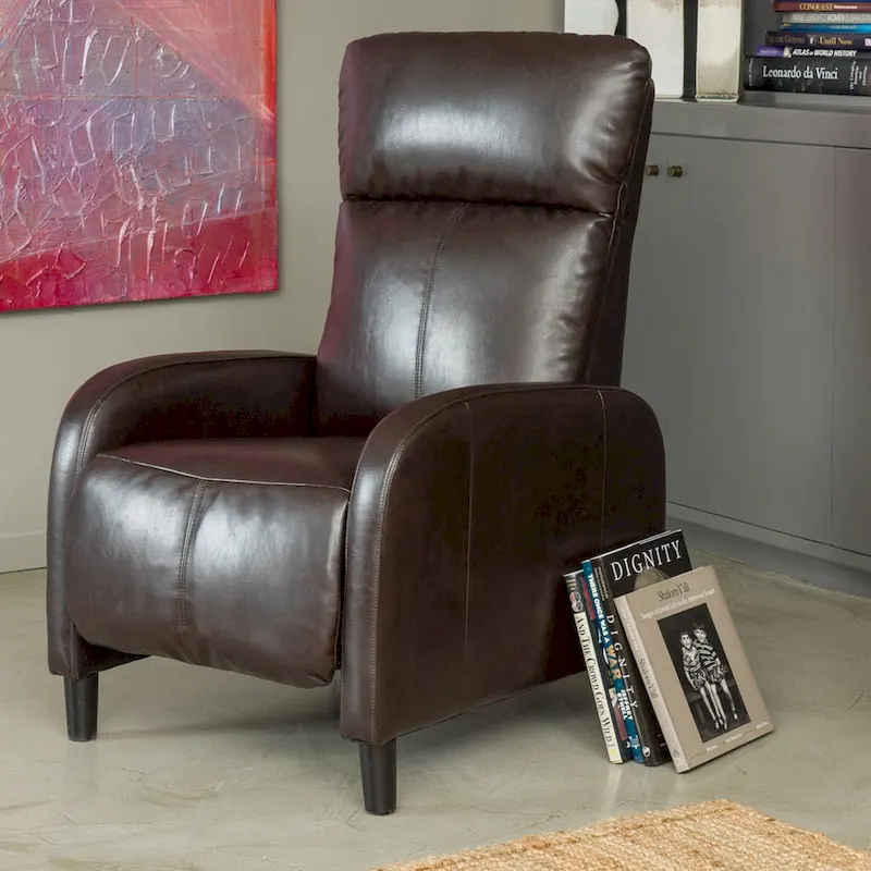 Plait Woven Cognac Leather Accent Chair with Natural Teak Wood Frame