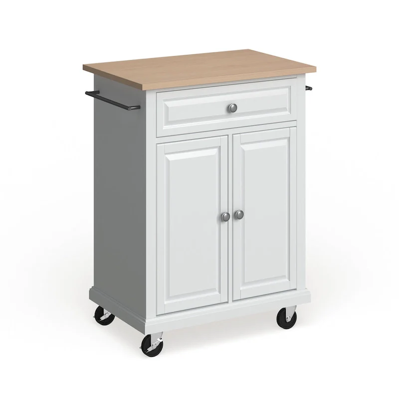 Compact Wood Top Kitchen Cart - 31W x 18D x 35.5H