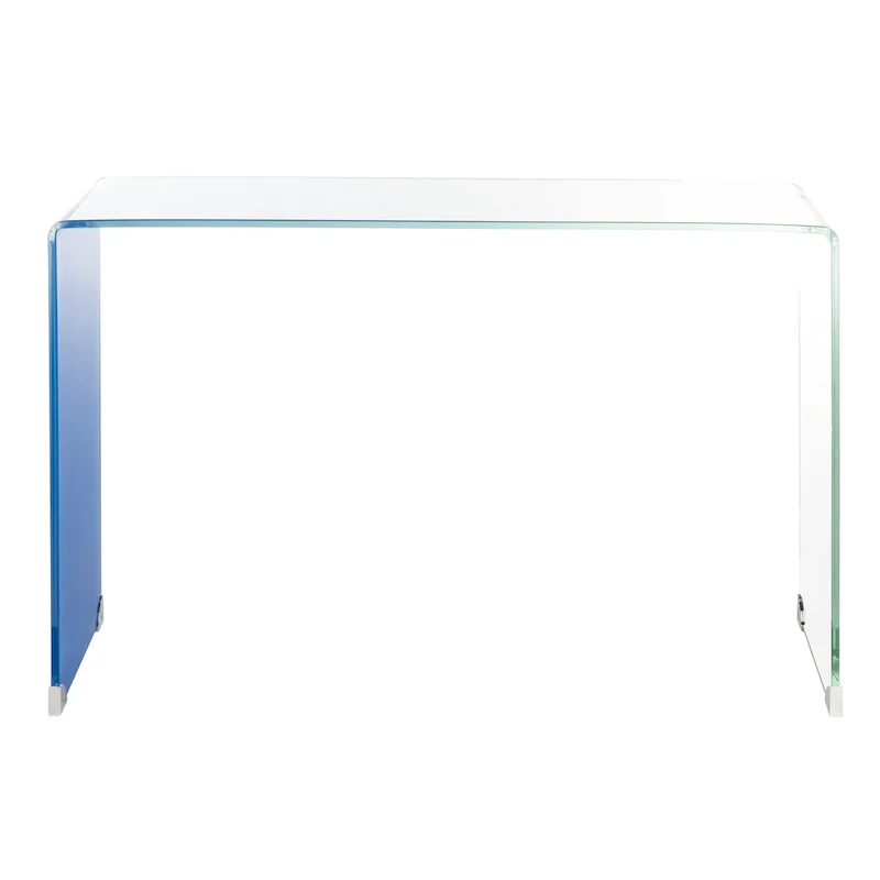 Ombre Glass Console Table - Clear / Blue - 43.3 x 13.8 x 29.5 - 43Wx14Dx30H