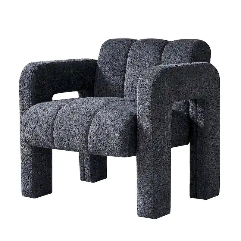 31.10 Wide Boucle Upholstered Accent Chair