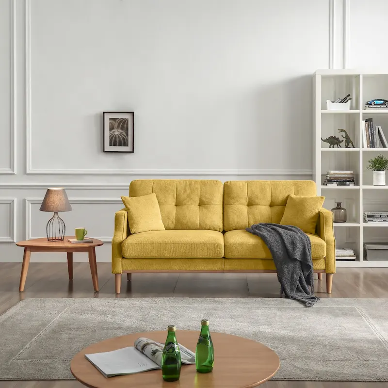 Waterproof Fabric 3-Seater Sofa with USB Charge Port