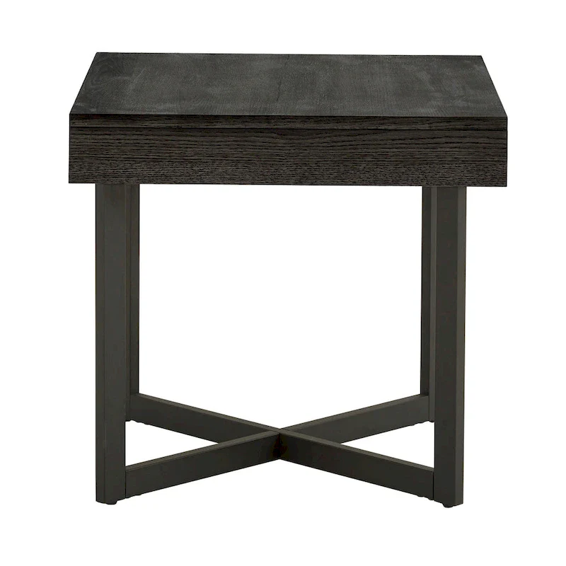 Eldersley Wood Finish End Table with One Drawer by