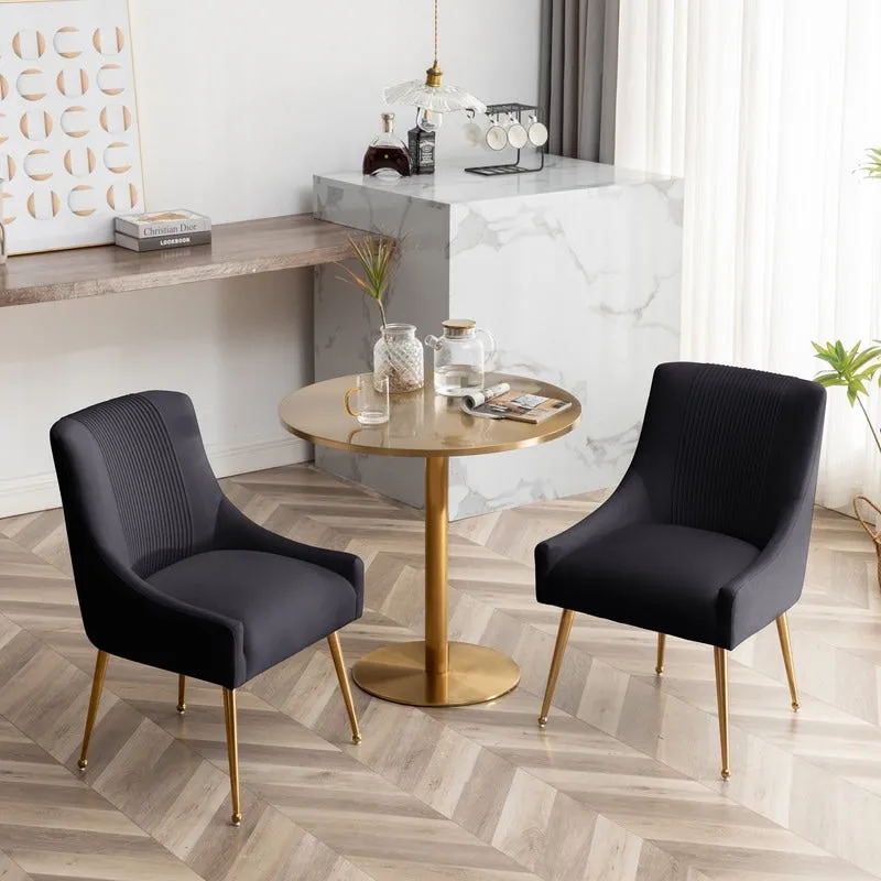 Upholstered Accent Chair Set of 2 with Rear Handle