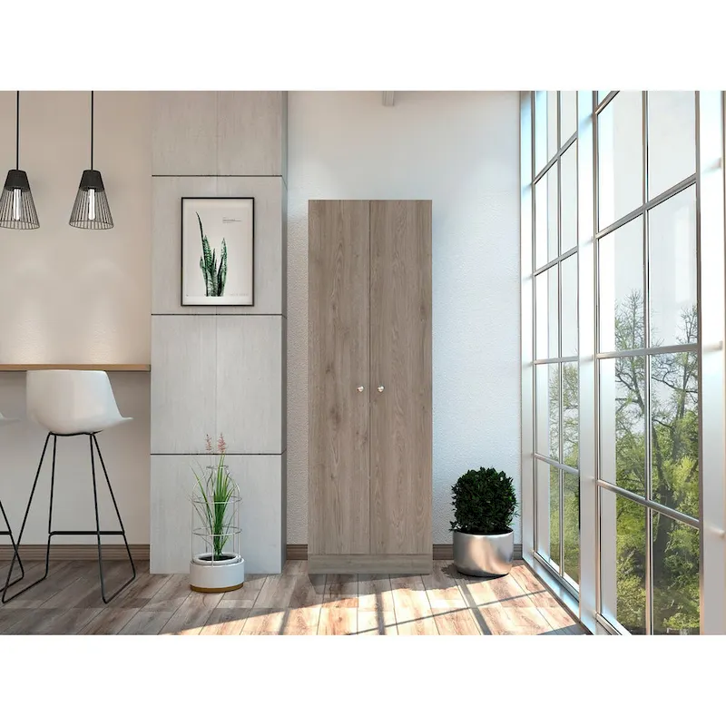 White / Black / Oak Freestanding Storage Cabinet with 10 Shelves