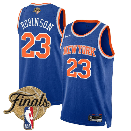 Mitchell Robinson 23 New York Knicks Unisex 2026 Finals Jersey - Icon Edition - Blue