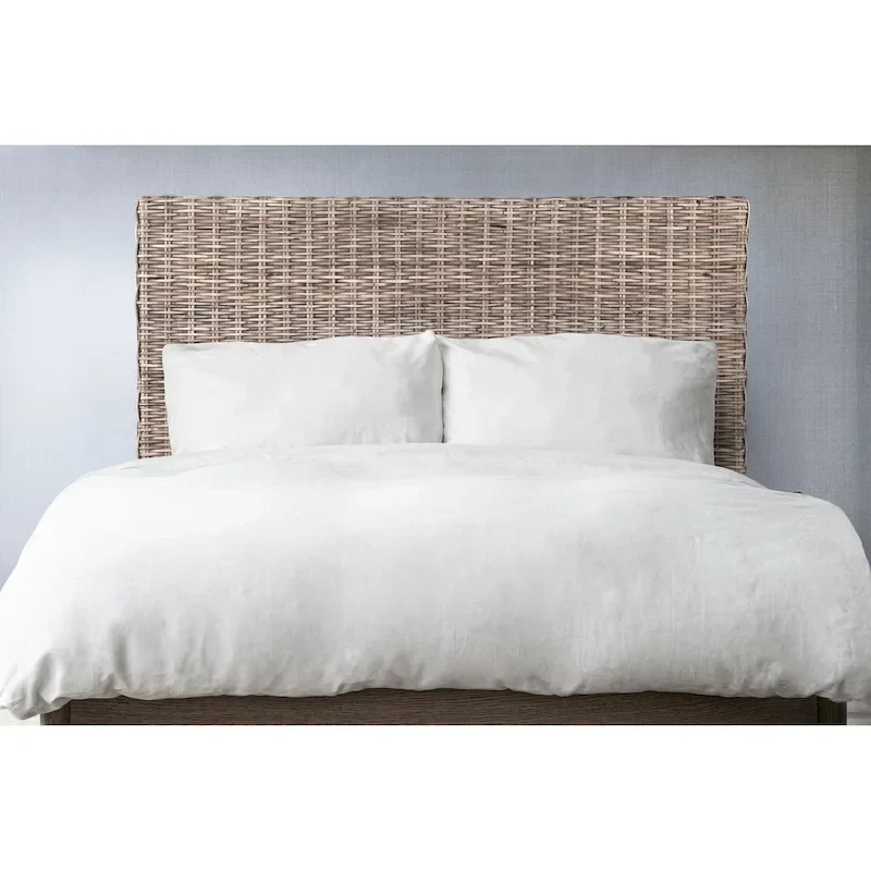 Natural Rattan Woven Adjustable Headboard, Queen/King, 1-Person