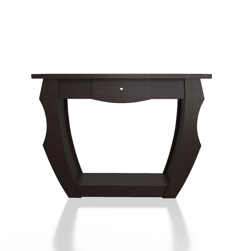 Caveline Contemporary Walnut 39-inch 1-Drawer Console Table by Furniture of America