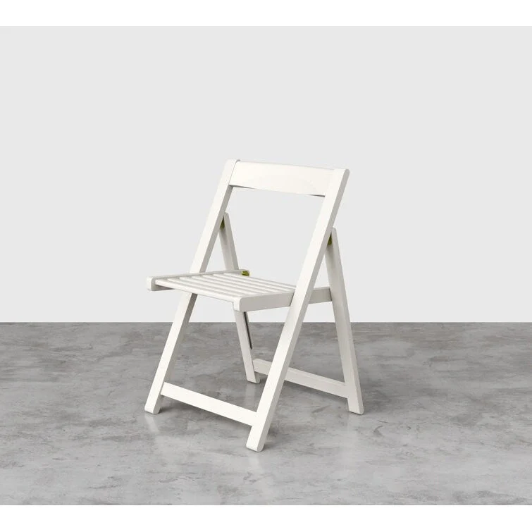 Wood Weather Resistant Outdoor Chair with Compact Folding Set of 2