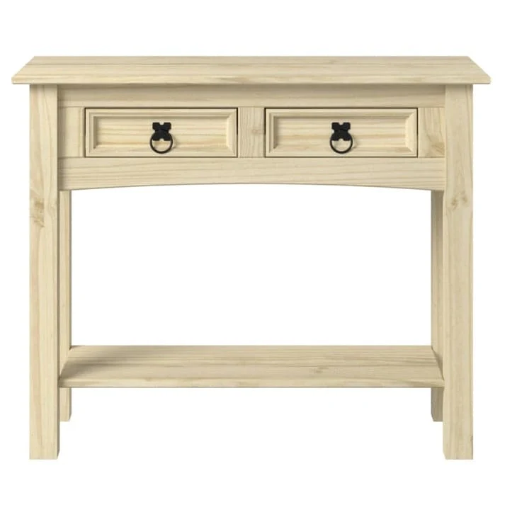 Wood Hall Table Console with 2 Drawers