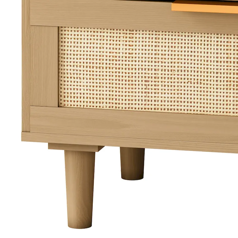 6-Drawer Rattan Dresser