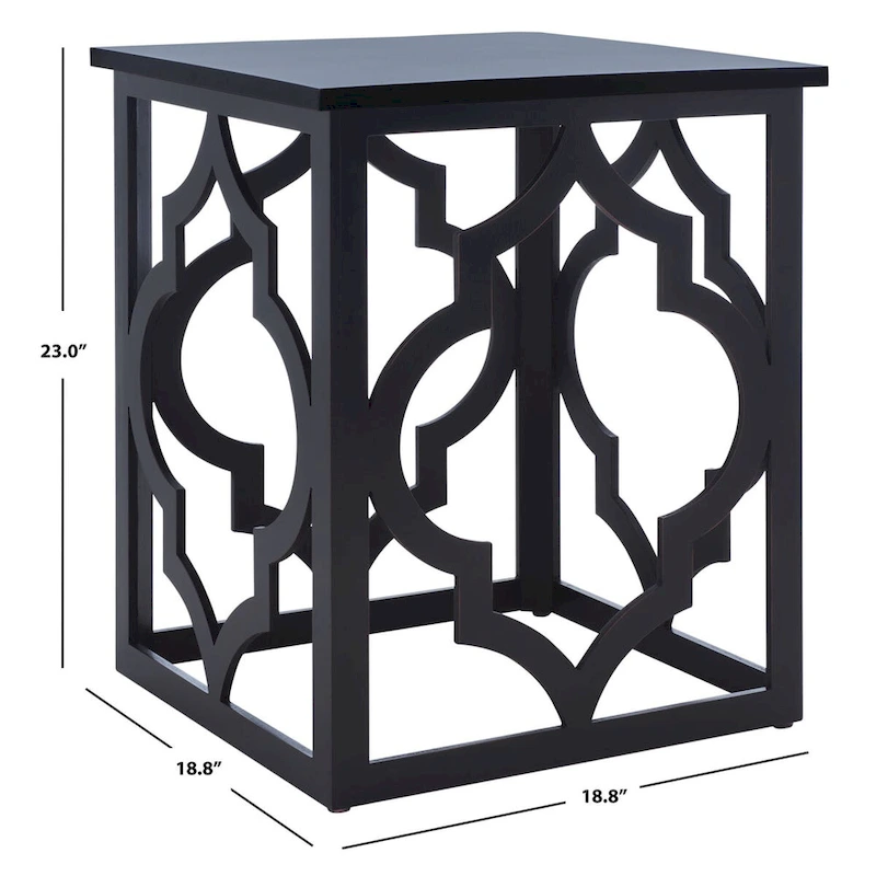 SAFAVIEH Grayce Trellis Silver Leaf End Table. - 19  W x 19  D x 23  H - 19Wx19Dx23H