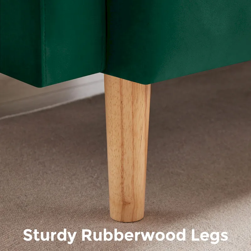 Velvet Convertible Sofa Bed - 3-Position Futon