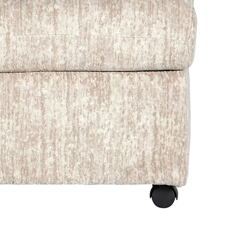Roundhill Furniture Nason Living Room Ottoman, Parchment
