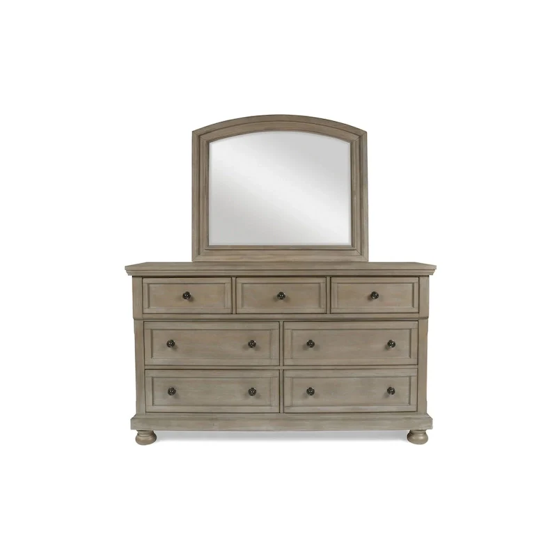 New Classic Furniture Salinger Pewter 5-Piece Bedroom Set with 2-Nightstand