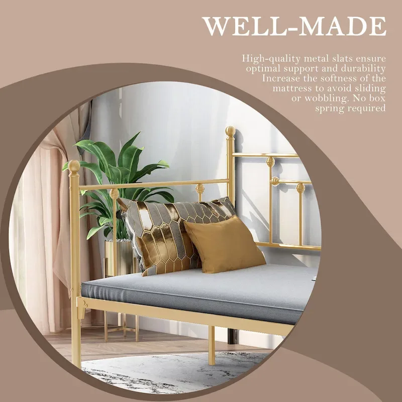 alazyhome Metal Daybed Frame Heavy Duty Sofa Bed Frame