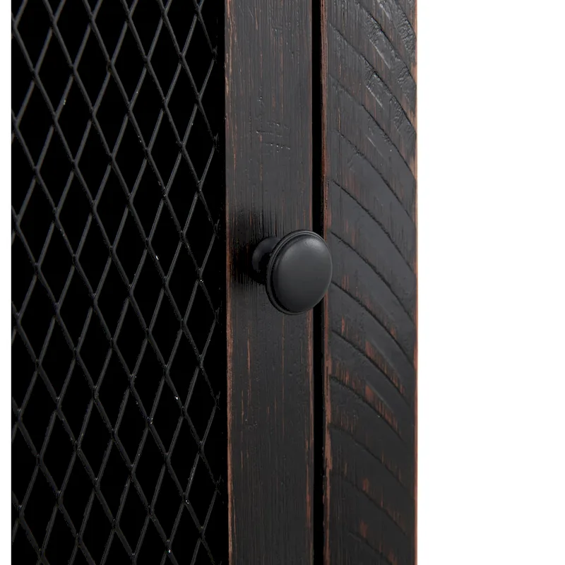 Rustic Solid Wood Chairside End Table with Hidden Charging Station